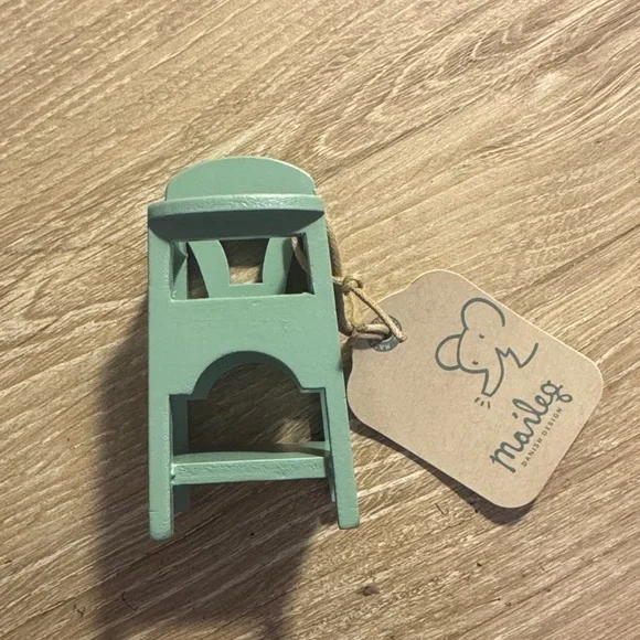 BNIB Maileg Mint Green Wooden High Chair! - Picture 4 of 12